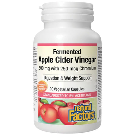 Fermented Apple Cider Vinegar 500 mg | Plus Chromium 250 mcg - 90 капсули - Feel You