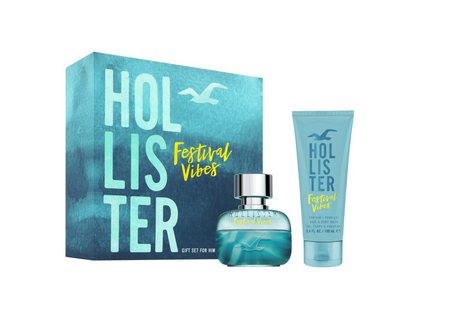 Festival Vibes Set Hollister: Festival Vibes, Shower Gel & Shampoo 2-In-1, 100 ml + Festival Vibes, Eau De Toilette, For Men, 50 ml - Feel You