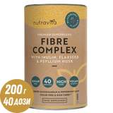 Fibre Complex Powder - BlackBerry Flavour /200 г, 40 дози/ Nutravita - Feel You
