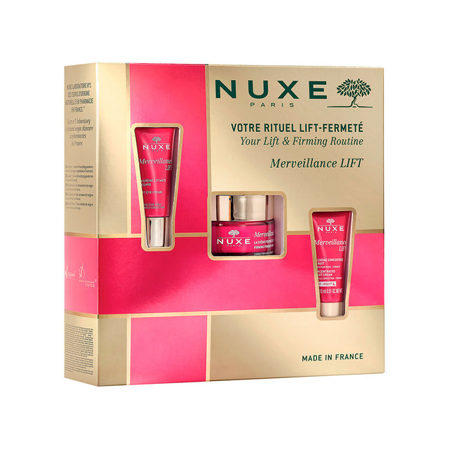 Firmness Routine Set Nuxe: Merveillance Lift Powdery, Vegan, Firming, Day, Cream, For Face, 50 ml + Merveillance Lift, Vegan, Lifting, Eye Cream, 15 ml + Merveillance Lift, Vegan, Lifting, Night, Cream, For Face, 15 ml - Feel You