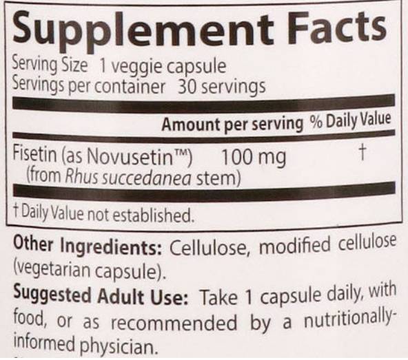 Fisetin 100 mg - 30 капсули - Feel You