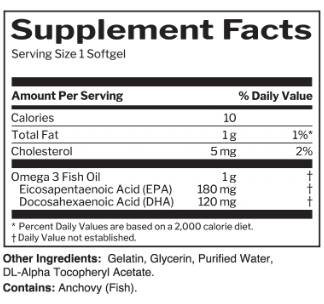 Fish Oil - Omega-3 1000 mg - 100 Гел капсули - Feel You