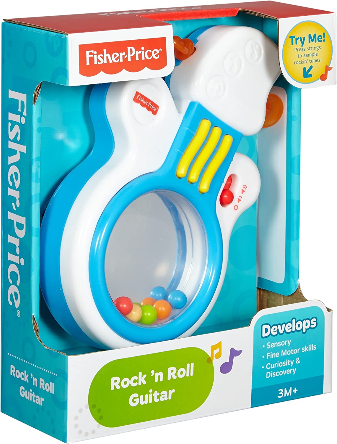 Fisher Price, Rock n' Roll, Guitar With Mirror, Musical Toy, Unisex, 3+ months - Feel You