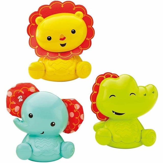Fisher Price, Roly-Polly Friends, Lion,Elephant,Crocodile, Rattle Toy Sets, 3+ months - Feel You