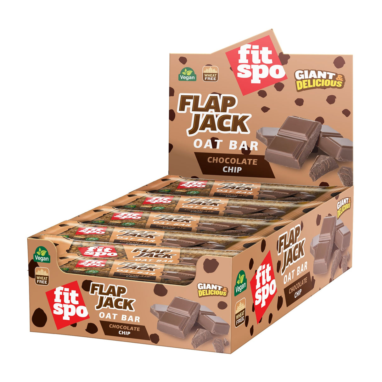 Flap Jack - Energy Oat Bar Шоко Чип - 12 x 80 грама - Feel You