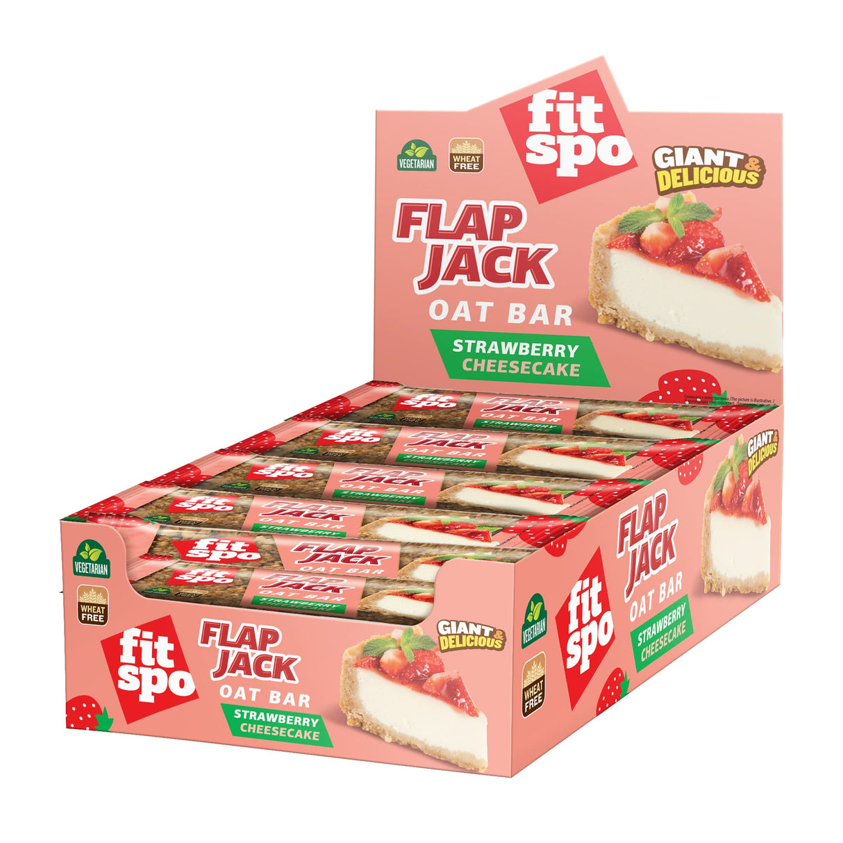 Flap Jack - Energy Oat Bar Ягодов Чийзкейк - 12 x 90 грама - Feel You