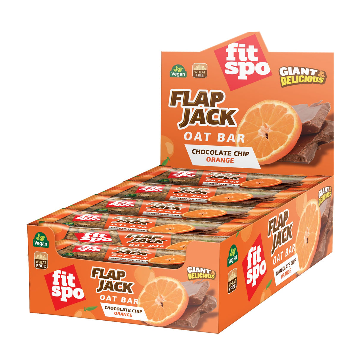 Flap Jack - Energy Oat Bar Шоколад с Портокал - 12 x 90 грама - Feel You
