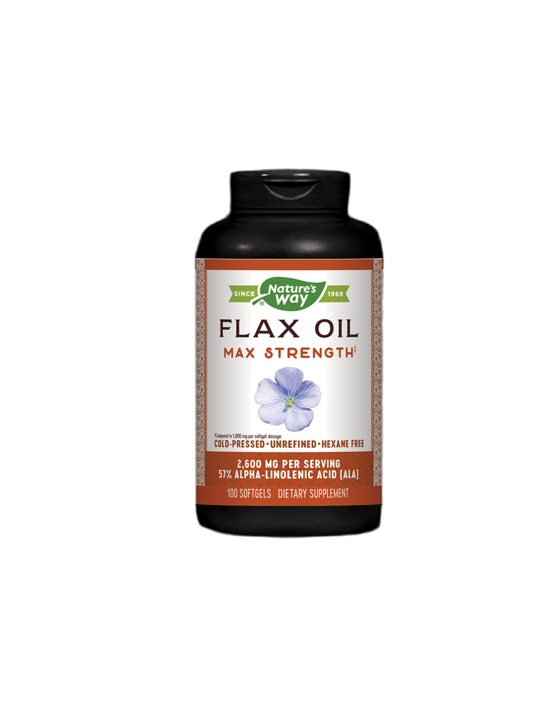 Flax Oil 57% ALA/ Ленено масло 1300 mg х 100 софтгел капсули Nature’s Way - Feel You