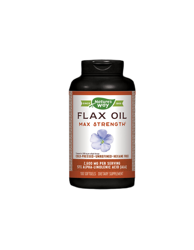 Flax Oil 57% ALA/ Ленено масло 1300 mg х 100 софтгел капсули Nature’s Way - Feel You
