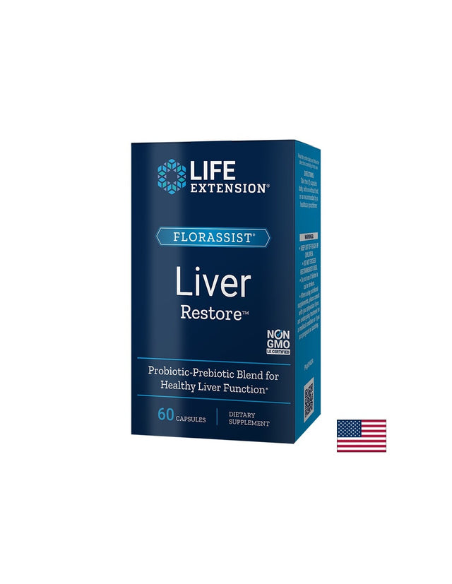 Florassist® Liver Restore/ Пробиотик в подкрепа на черния дроб х 60 капсули - Feel You
