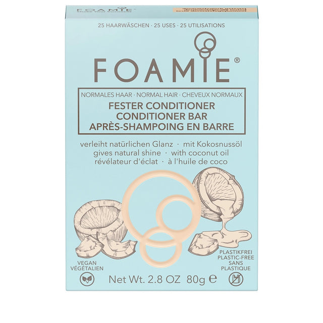 Foamie, Shake Your Coconuts, Hair Conditioner Bar, For Shine, 80 g - Feel You