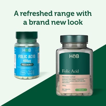 Фолиева киселина (Folic Acid) 400мкг 180 таблетки, H&B - Feel You