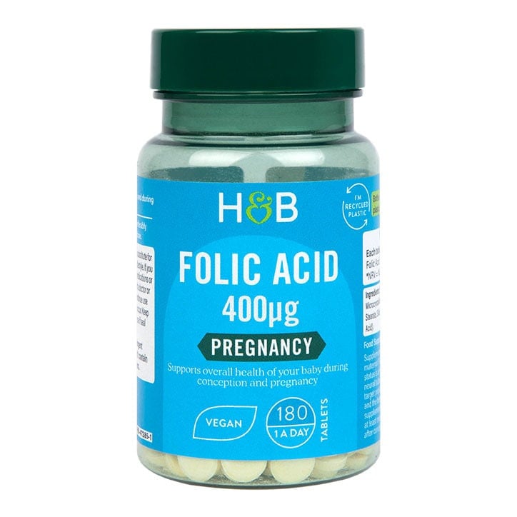 Фолиева киселина (Folic Acid) 400мкг 180 таблетки, H&B - Feel You