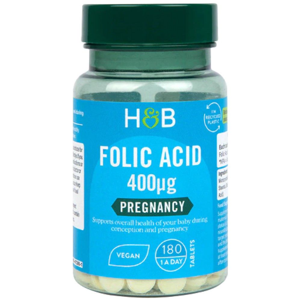 Folic Acid 400 mcg - 180 Таблетки - Feel You