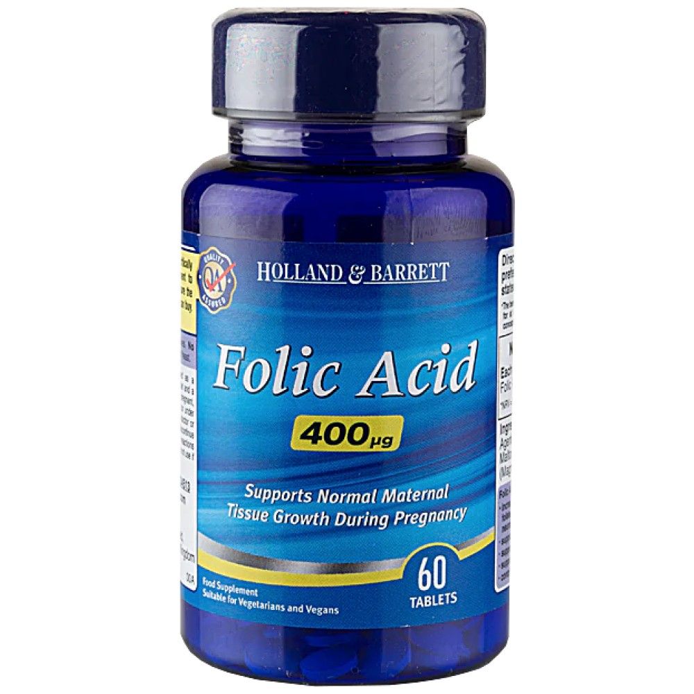 Folic Acid 400 mcg - 60 Таблетки - Feel You