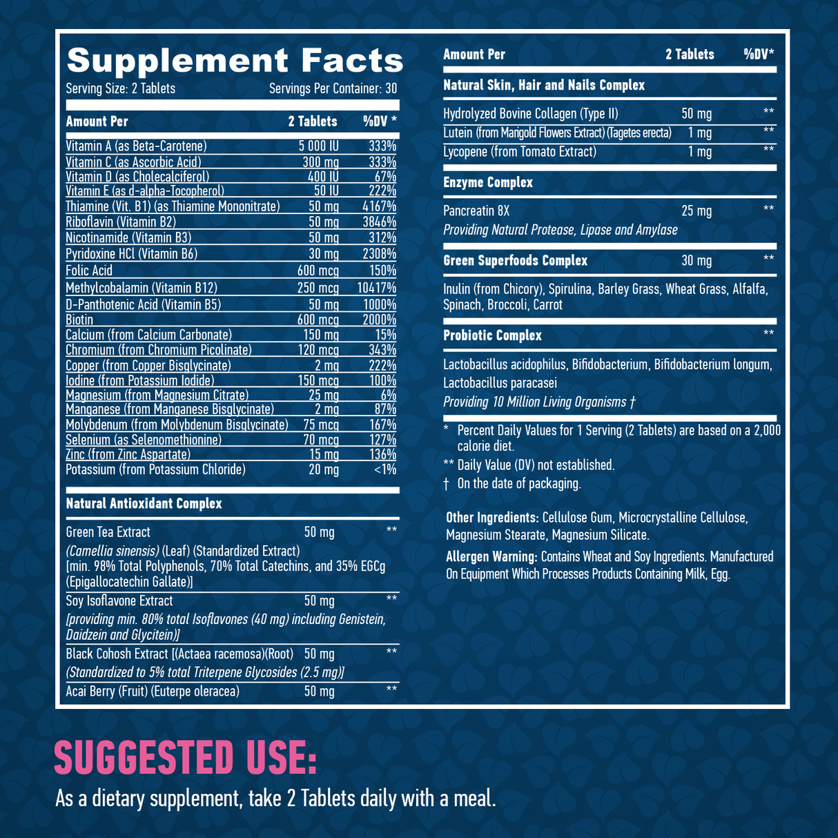 Food Based Women's Multi / 60 Tabs - Feel You