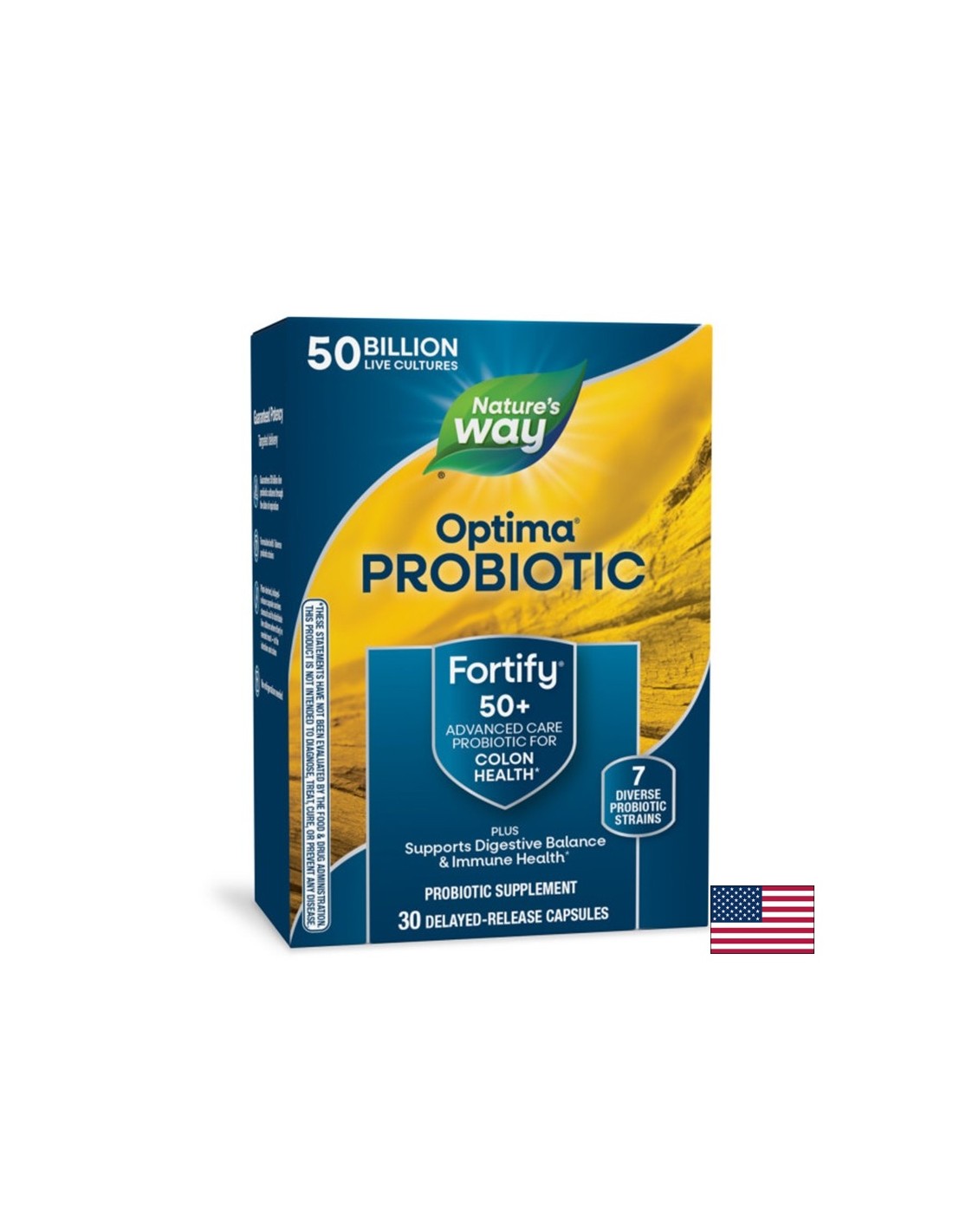 Fortify Optima 50+ – 50 млрд. активни пробиотици, 7 щама за хора над 50 г., 30 V-капсули - Feel You
