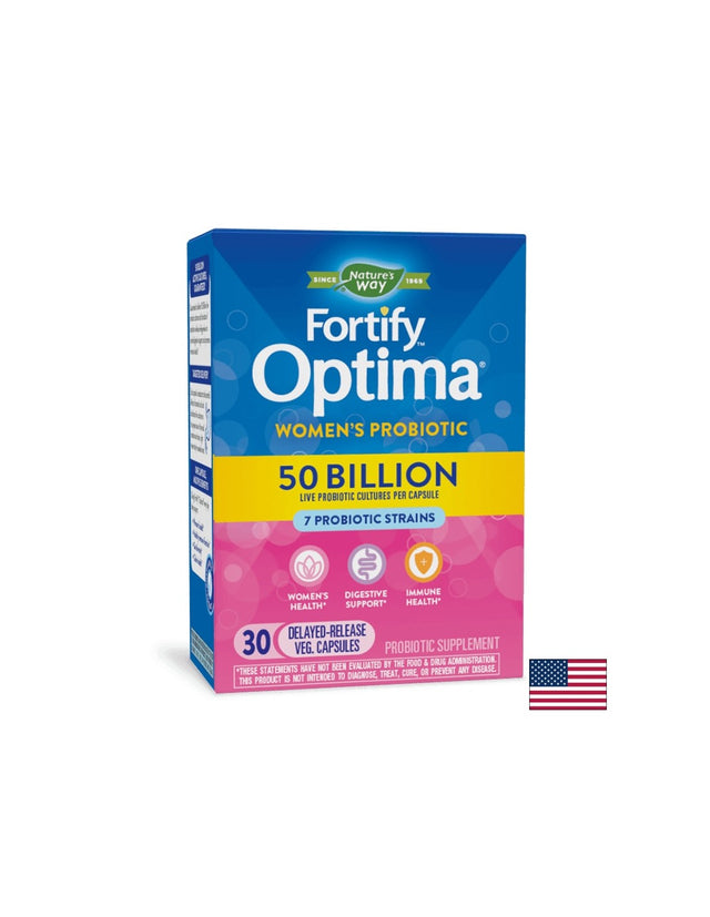 Пробиотик за жени - Fortify Optima Women’s Probiotic, 50 млрд. активни пробиотици, 30 капсули - Feel You