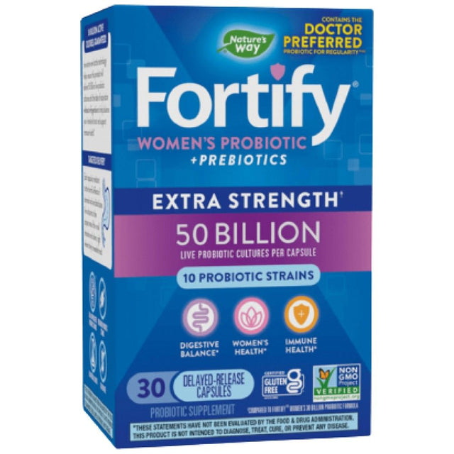 Fortify Women`s 50 Billion Active Probiotics | Extra Strength - 30 капсули - Feel You