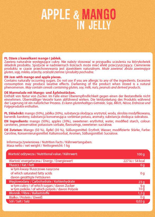 Frulove in Jelly | Apple & Mango - 1000 грама - Feel You