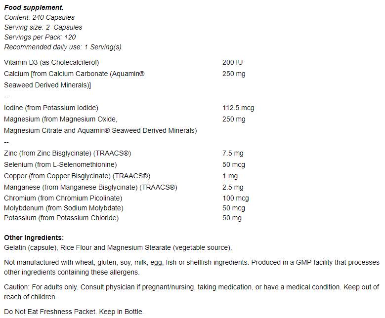 Full Spectrum Mineral Caps - 240 капсули - Feel You