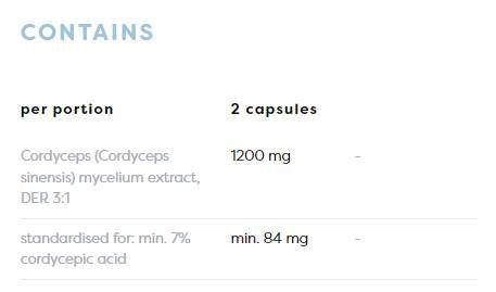 Cordyceps 1200 mg - 120 капсули - Feel You
