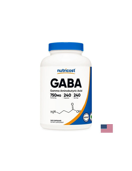Стрес и добро настроение - Гама-аминобутирова киселина (GABA), 750 mg х 240 капсули - Feel You