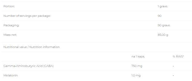 GABA + Melatonin - 90 капсули - Feel You