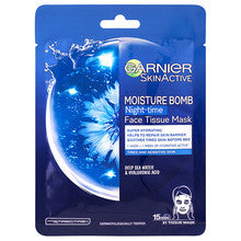 GARNIER - Moisture Bomb Night-time Face Tissue Mask - Moisturizing regenerating night textile mask - 32.0g - Feel You