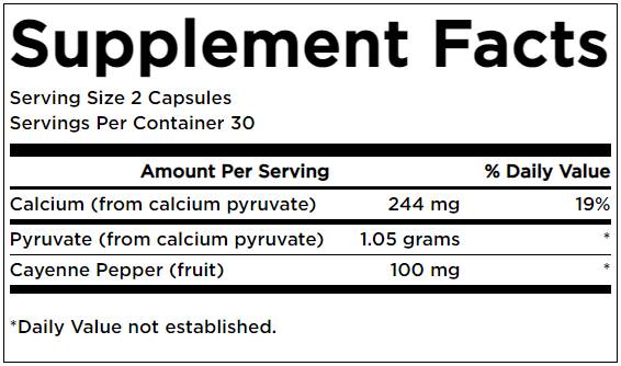 Calcium Pyruvate Energy Formula 60 капсули - Feel You