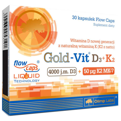 GOLD-Vit D3 + K2 30 капсули - Feel You