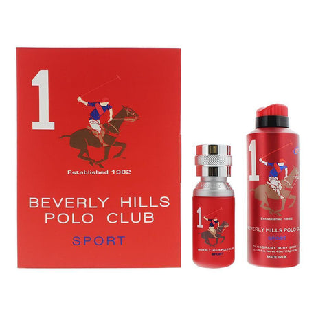 Gift Set Beverly Hills Polo Club: 1982 - Sport 1, Eau De Toilette, For Men, 50 ml + 1982 - Sport 1, Anti-Perspirant, Deodorant Spray, For Men, 175 ml - Feel You