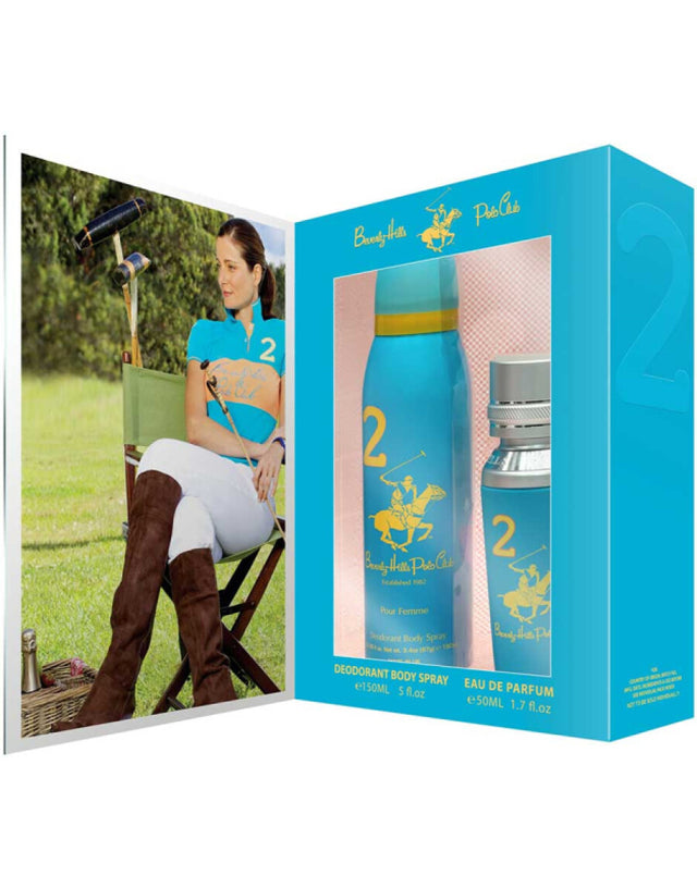 Gift Set Beverly Hills Polo Club: 1982 - Sport 2, Eau De Parfum, For Women, 50 ml + 1982 - Sport 2, Anti-Perspirant, Deodorant Spray, For Women, 150 ml - Feel You