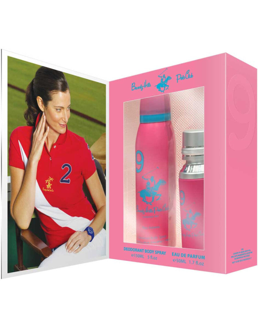 Gift Set Beverly Hills Polo Club: 1982 - Sport 9, Eau De Parfum, For Women, 50 ml + 1982 - Sport 9, Anti-Perspirant, Deodorant Spray, For Women, 150 ml - Feel You
