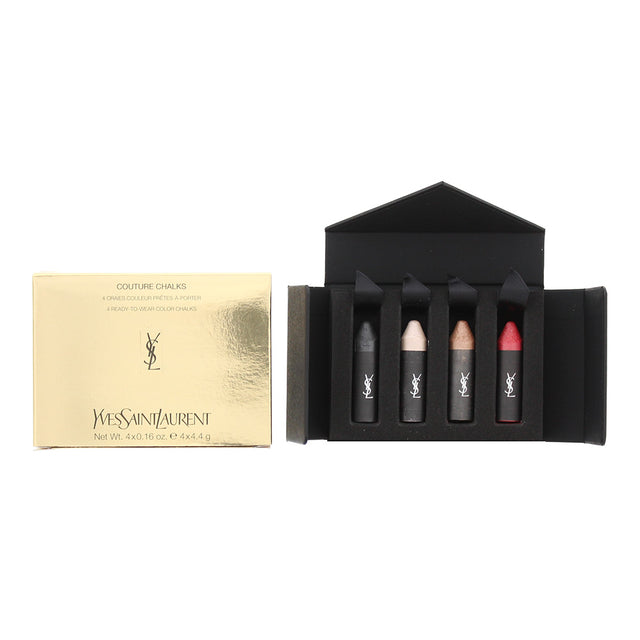 Gift Set, Yves Saint Laurent, Couture Chalks, Cream Lipstick & Lip Gloss, 4.4g each, Le Rouge, Le Noir, Le Nude, Le Cuivre, 4 pcs, 17.6 g - Feel You