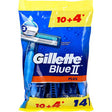 Gillette - Blue2 Plus ( 10 + 4 pcs ) - Men's disposable razors - Feel You