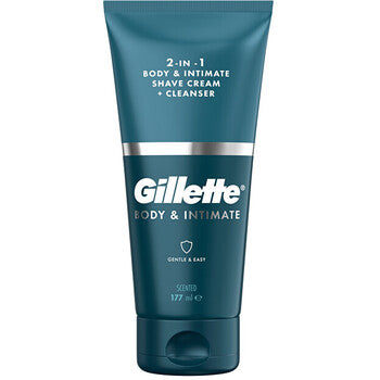 Gillette - Body & Intimate Shave Cream + Cleanser - Cleansing emulsion and shaving cream 2in1 - 177ml - Feel You