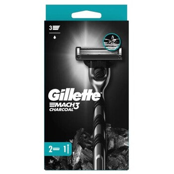 Gillette - Mach3 Charcoal - razor + 2 replacement heads - Feel You