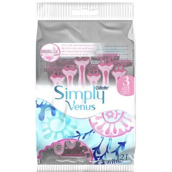 Gillette - Simply Venus 3 Plus ( 8 + 4 pcs ) - Disposable razors - Feel You