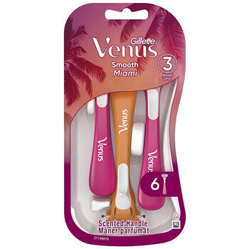 Gillette - Venus Smooth Miami (6 pcs) - Disposable razors - Feel You