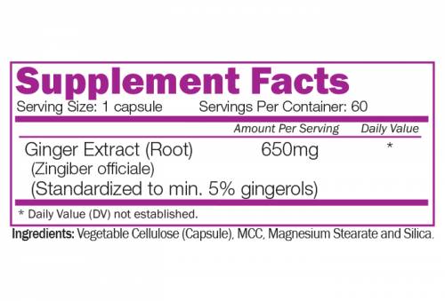 Ginger Root Extract 650 mg - 60 капсули - Feel You