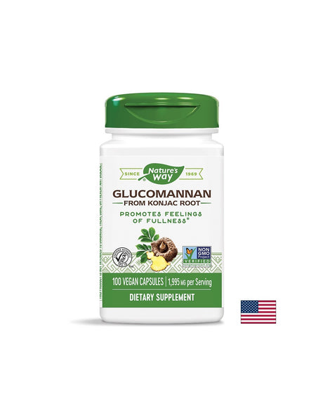 Glucomannan from Konjac Root/ Глюкоманан от корен на Конджак 665 mg x 100 капсули Nature’s Way - Feel You