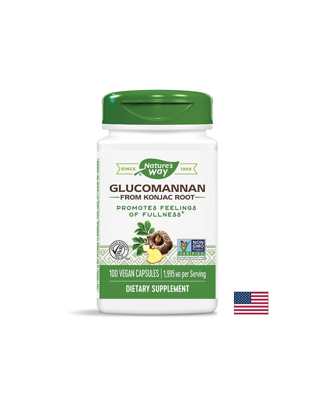 Glucomannan from Konjac Root/ Глюкоманан от корен на Конджак 665 mg x 100 капсули Nature’s Way - Feel You