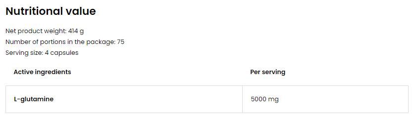 Glutamine 5000 - 300 капсули - Feel You
