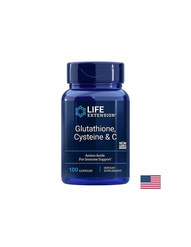 Glutathione, Cysteine & C / Глутатион, Цистеин и витамин С х 100 капсули - Feel You