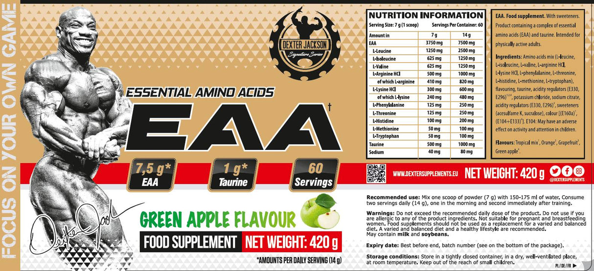 Gold Series | EAA Powder ~ Essential Amino Acids + Taurine - 420 грама - Feel You