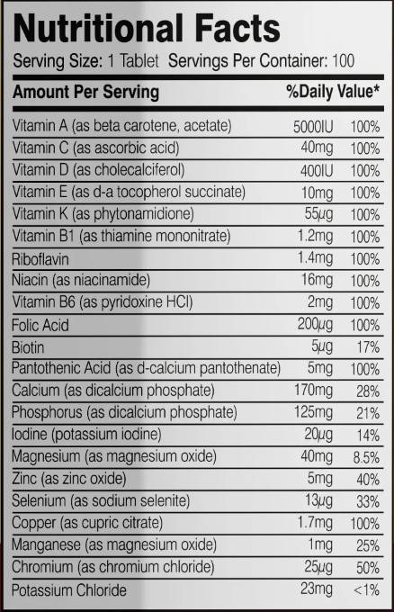 Gold Series | Multi Vitamin Advanced Daily Formula - 100 Таблетки - Feel You