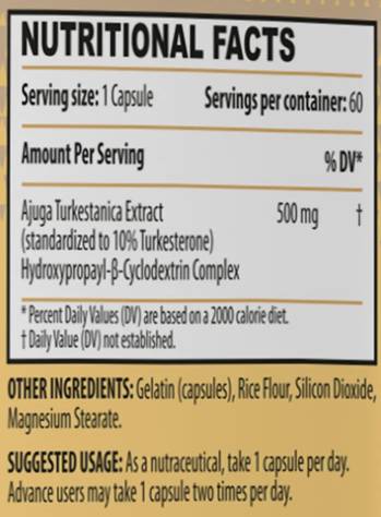 Gold Series | Turkesterone 500 mg - 60 капсули - Feel You