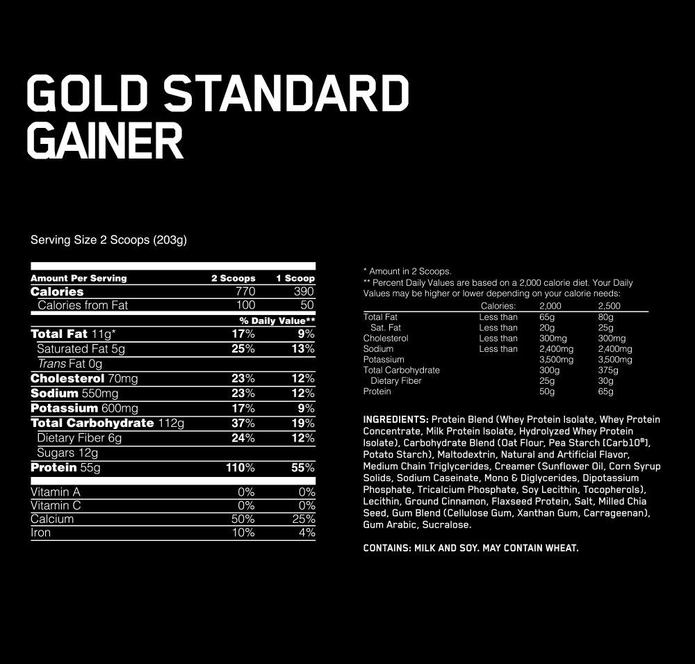 Gold Standard Gainer - 3.250 kg - Feel You