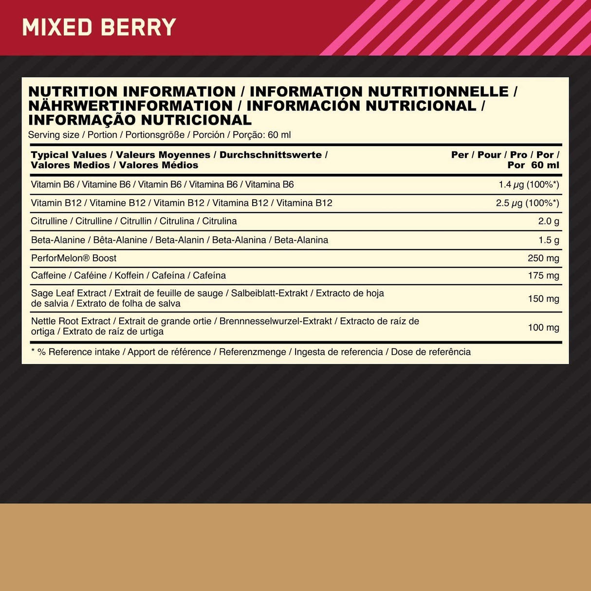 Gold Standard Pre-Workout Shot Box / 12 x 60 ml - Feel You